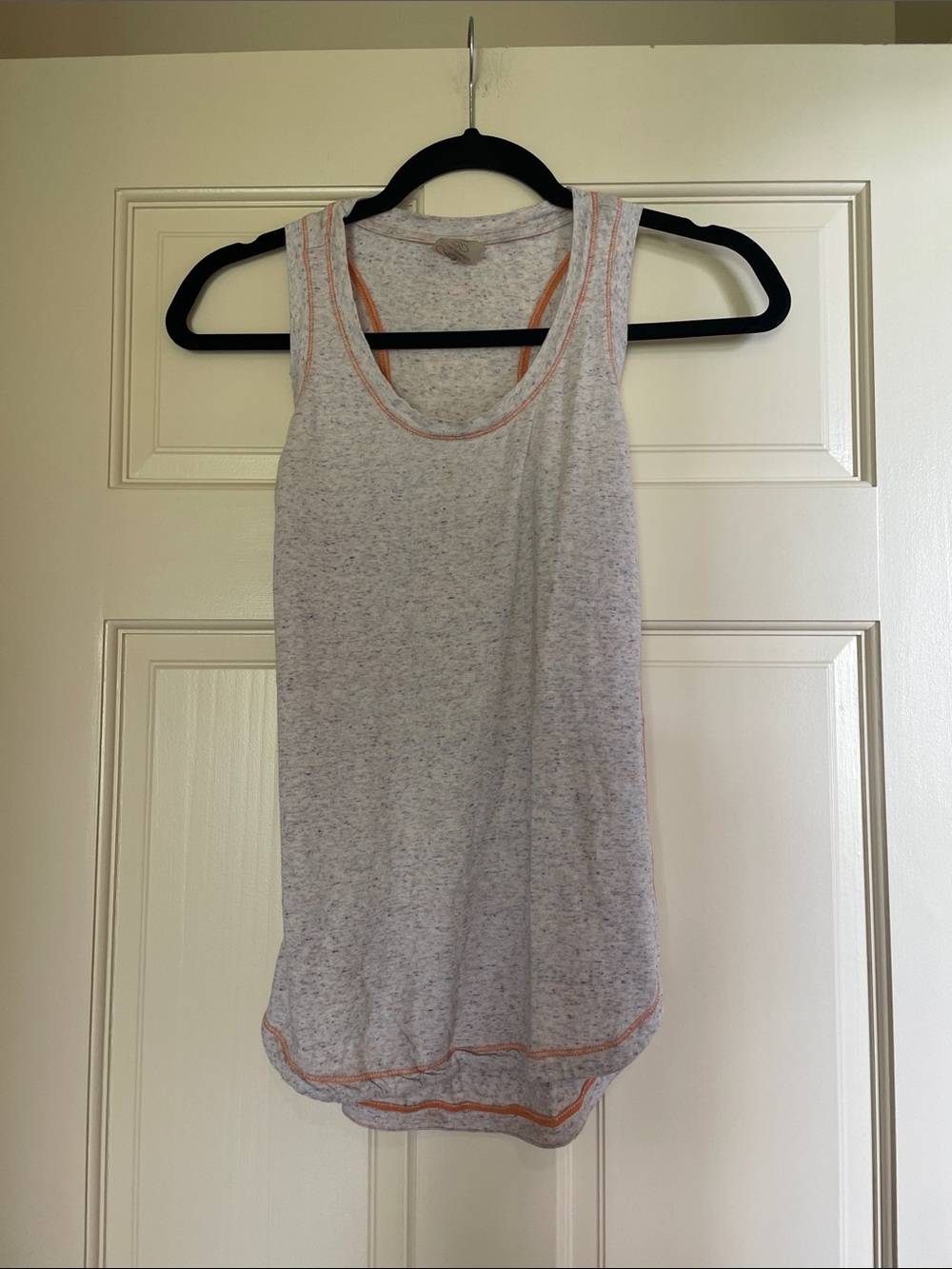 CALIA by Carrie Underwood Heather Gray Tank with Orange Trim